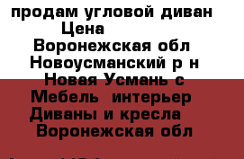 продам угловой диван › Цена ­ 20 000 - Воронежская обл., Новоусманский р-н, Новая Усмань с. Мебель, интерьер » Диваны и кресла   . Воронежская обл.